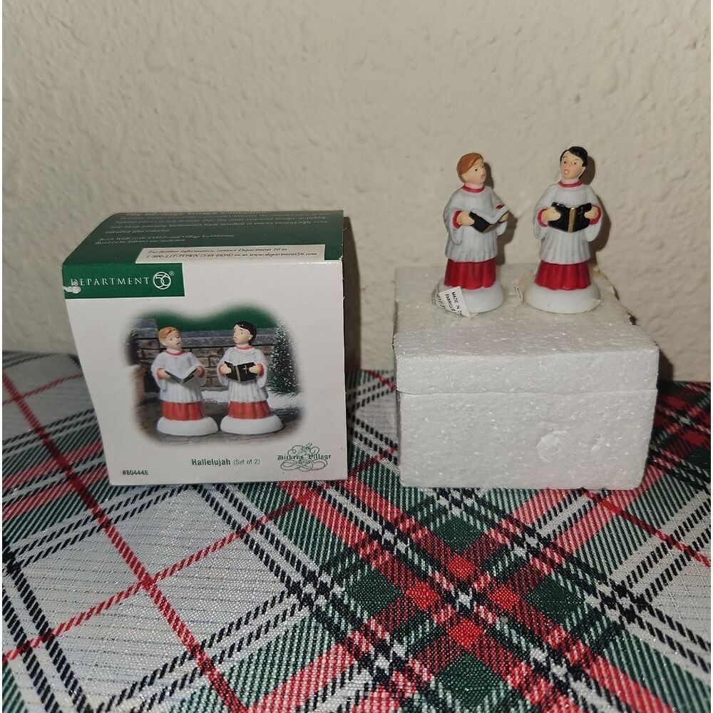 Department 56 Porcelain Carolers Mini Figurines Holiday Village Accessories